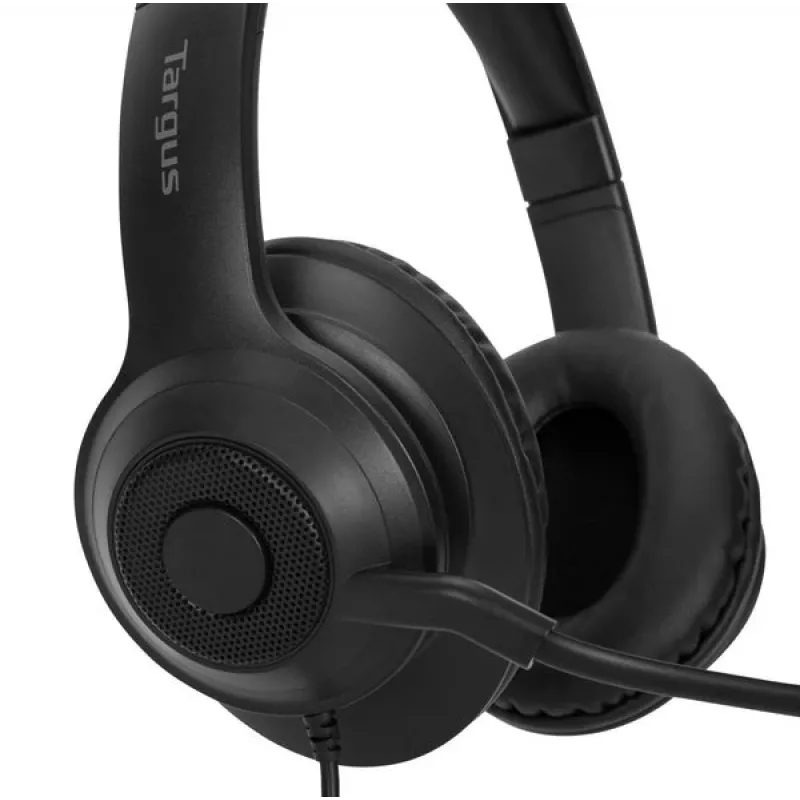 Targus AEH102GL headphones/headset Wired Head-band Calls/Music USB Type-A Czarny