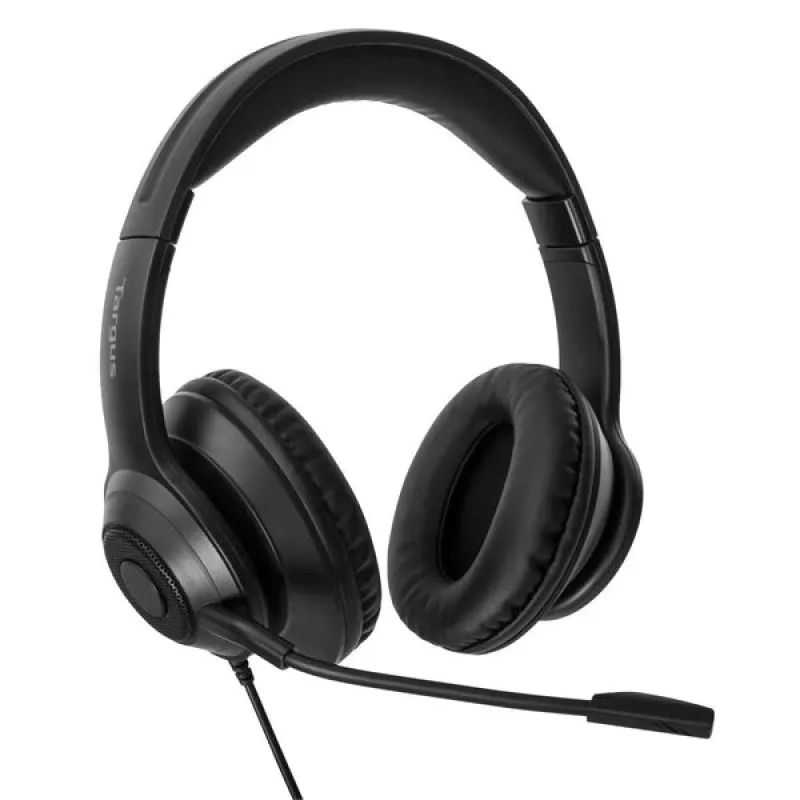 Targus AEH102GL headphones/headset Wired Head-band Calls/Music USB Type-A Czarny