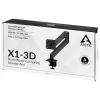 Biurkowy uchwyt gazowo-sprężynowy do monitora Arctic X1-3D — obsługuje do 43 cali / 10 kg, VESA 75x75–100x100, czarny