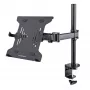 StarTech.com Uchwyt biurkowy do laptopa - Uchwyt do monitora i laptopa - Obsługuje wyświetlacze do 34 cali (8 kg) i laptopy (4,5 kg) - Ramię przegubowe z tacką VESA do laptopa - Mocowanie zaciskowe / przez otwór w blacie