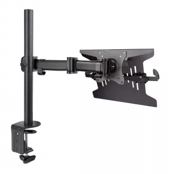 StarTech.com Uchwyt biurkowy do laptopa - Uchwyt do monitora i laptopa - Obsługuje wyświetlacze do 34 cali (8 kg) i laptopy (4,5 kg) - Ramię przegubowe z tacką VESA do laptopa - Mocowanie zaciskowe / przez otwór w blacie