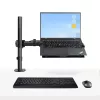 StarTech.com Uchwyt biurkowy do laptopa - Uchwyt do monitora i laptopa - Obsługuje wyświetlacze do 34 cali (8 kg) i laptopy (4,5 kg) - Ramię przegubowe z tacką VESA do laptopa - Mocowanie zaciskowe / przez otwór w blacie
