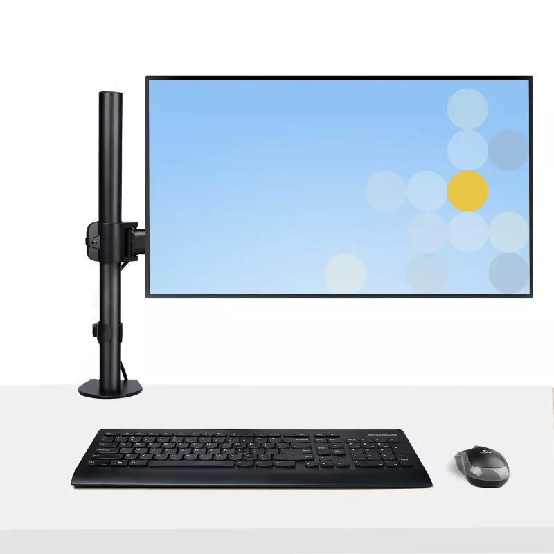 StarTech.com Uchwyt biurkowy do laptopa - Uchwyt do monitora i laptopa - Obsługuje wyświetlacze do 34 cali (8 kg) i laptopy (4,5 kg) - Ramię przegubowe z tacką VESA do laptopa - Mocowanie zaciskowe / przez otwór w blacie