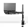 StarTech.com Uchwyt biurkowy do laptopa - Uchwyt do monitora i laptopa - Obsługuje wyświetlacze do 34 cali (8 kg) i laptopy (4,5 kg) - Ramię przegubowe z tacką VESA do laptopa - Mocowanie zaciskowe / przez otwór w blacie