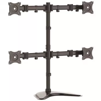 StarTech.com Stojak biurkowy na cztery monitory – przegubowy, wolnostojący, 8 kg, 33 cm (13 cali), 68,6 cm (27 cali), 100 x 100 mm, Czarny