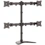 StarTech.com Stojak biurkowy na cztery monitory – przegubowy, wolnostojący, 8 kg, 33 cm (13 cali), 68,6 cm (27 cali), 100 x 100 mm, Czarny
