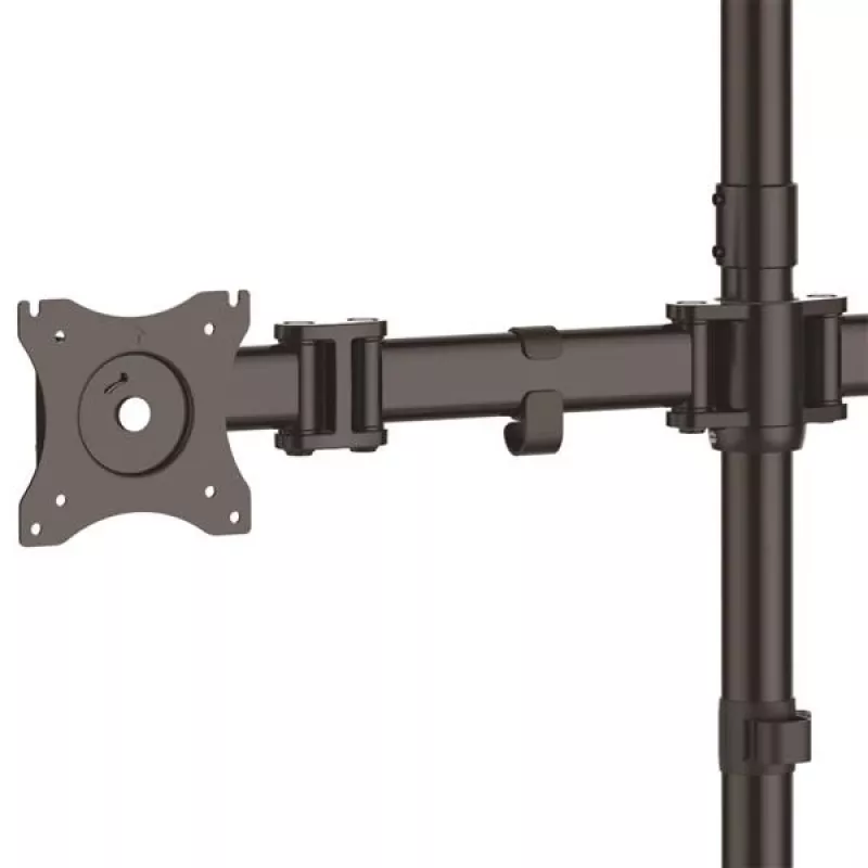 StarTech.com Stojak biurkowy na cztery monitory – przegubowy, wolnostojący, 8 kg, 33 cm (13 cali), 68,6 cm (27 cali), 100 x 100 mm, Czarny