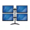 StarTech.com Stojak biurkowy na cztery monitory – przegubowy, wolnostojący, 8 kg, 33 cm (13 cali), 68,6 cm (27 cali), 100 x 100 mm, Czarny