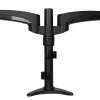 StarTech.com Dwuranowe ramię do monitorów mocowane do biurka - przegubowe, zacisk, 13,6 kg, 30,5 cm (12 cali), 61 cm (24 cale), 100 x 100 mm, czarny