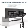 StarTech.com Dwuranowe ramię do monitorów mocowane do biurka - przegubowe, zacisk, 13,6 kg, 30,5 cm (12 cali), 61 cm (24 cale), 100 x 100 mm, czarny