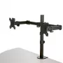 StarTech.com Podwójne ramię do monitora mocowane do biurka - Zacisk / Przepust VESA do monitorów do 32 cali - Ergonomiczne przegubowe ramię do monitora - Regulacja wysokości / pochylenie / obrót / rotacja