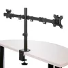 StarTech.com Podwójne ramię do monitora mocowane do biurka - Zacisk / Przepust VESA do monitorów do 32 cali - Ergonomiczne przegubowe ramię do monitora - Regulacja wysokości / pochylenie / obrót / rotacja