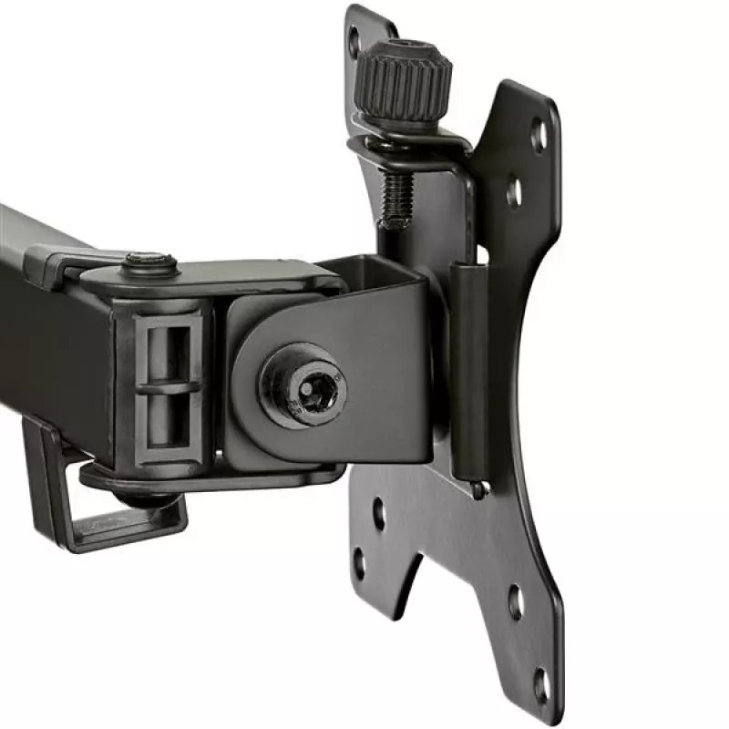 StarTech.com Podwójne ramię do monitora mocowane do biurka - Zacisk / Przepust VESA do monitorów do 32 cali - Ergonomiczne przegubowe ramię do monitora - Regulacja wysokości / pochylenie / obrót / rotacja