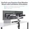 StarTech.com Podwójne ramię do monitorów z mocowaniem do biurka - Pełny ruch, przegubowe - Premium