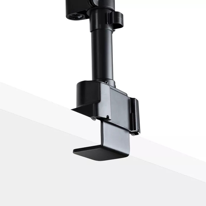 StarTech.com Podwójne ramię do monitora z mocowaniem do biurka, pełny ruch, uchwyt na 2 wyświetlacze VESA do 32 cali (17,6 funta/8 kg), regulacja wysokości, mocowanie zaciskowe/przelotowe, sprężyna mechaniczna
