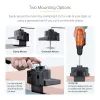 StarTech.com Podwójne ramię do monitora z mocowaniem do biurka, pełny ruch, uchwyt na 2 wyświetlacze VESA do 32 cali (17,6 funta/8 kg), regulacja wysokości, mocowanie zaciskowe/przelotowe, sprężyna mechaniczna