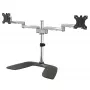 StarTech.com Podwójny stojak na monitor – Ergonomiczny biurkowy stojak na monitory do wyświetlaczy VESA do 32 cali – Wolnostojący, przegubowy, uniwersalny uchwyt do monitora komputerowego – Regulowana wysokość – Srebrny