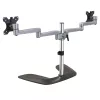 StarTech.com Podwójny stojak na monitor – Ergonomiczny biurkowy stojak na monitory do wyświetlaczy VESA do 32 cali – Wolnostojący, przegubowy, uniwersalny uchwyt do monitora komputerowego – Regulowana wysokość – Srebrny