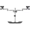 StarTech.com Podwójny stojak na monitor – Ergonomiczny biurkowy stojak na monitory do wyświetlaczy VESA do 32 cali – Wolnostojący, przegubowy, uniwersalny uchwyt do monitora komputerowego – Regulowana wysokość – Srebrny