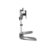 StarTech.com Podwójny stojak na monitor – Ergonomiczny biurkowy stojak na monitory do wyświetlaczy VESA do 32 cali – Wolnostojący, przegubowy, uniwersalny uchwyt do monitora komputerowego – Regulowana wysokość – Srebrny