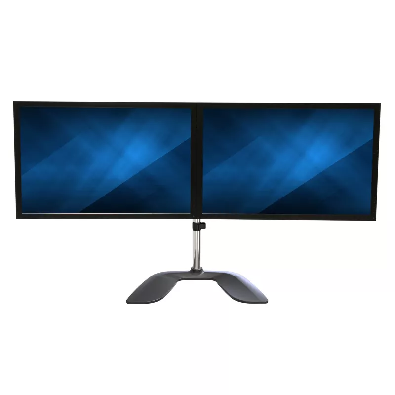 StarTech.com Podwójny stojak na monitor – Ergonomiczny biurkowy stojak na monitory do wyświetlaczy VESA do 32 cali – Wolnostojący, przegubowy, uniwersalny uchwyt do monitora komputerowego – Regulowana wysokość – Srebrny