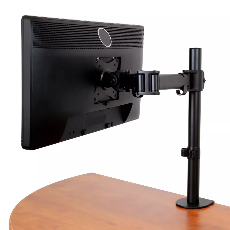 Ramię monitorowe na biurko StarTech.com do wyświetlaczy do 34 cali (8 kg) kompatybilnych z VESA – ramię monitorowe na słupie z regulacją przegubową – pojedyncze ergonomiczne ramię z regulacją wysokości – mocowanie klamrowe/grommet