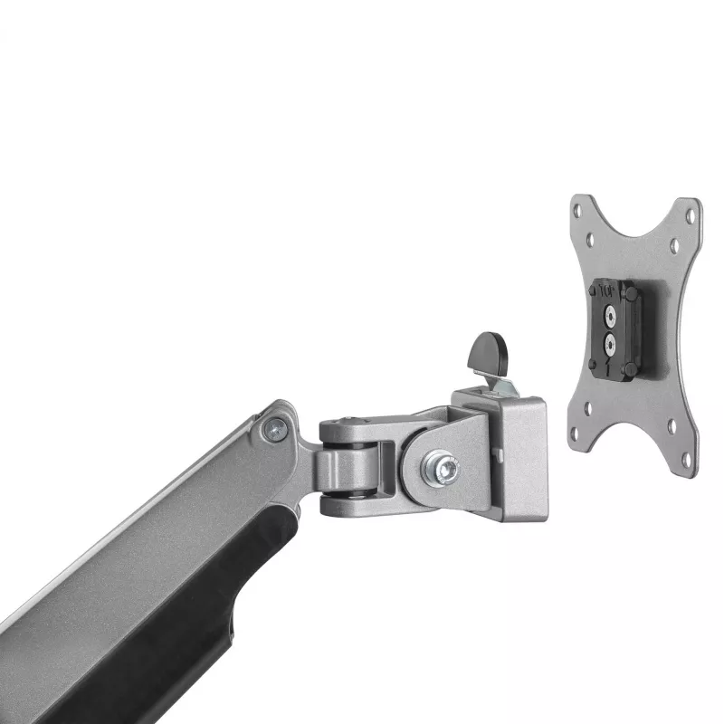 Ramię do monitora montowane na biurku StarTech.com - Wytrzymałe, ergonomiczne ramię VESA - Pojedynczy wyświetlacz 9 kg - Pełny zakres ruchu, regulacja wysokości, przegubowe - Aluminium - Zacisk C/przepust - Srebrny