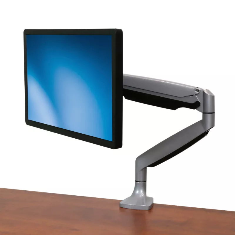 Ramię do monitora montowane na biurku StarTech.com - Wytrzymałe, ergonomiczne ramię VESA - Pojedynczy wyświetlacz 9 kg - Pełny zakres ruchu, regulacja wysokości, przegubowe - Aluminium - Zacisk C/przepust - Srebrny
