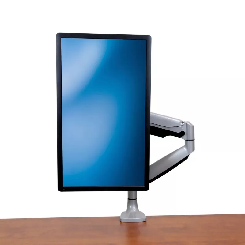 Ramię do monitora montowane na biurku StarTech.com - Wytrzymałe, ergonomiczne ramię VESA - Pojedynczy wyświetlacz 9 kg - Pełny zakres ruchu, regulacja wysokości, przegubowe - Aluminium - Zacisk C/przepust - Srebrny