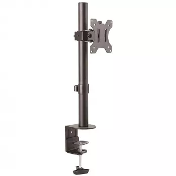 StarTech.com Pojedynczy uchwyt biurkowy do monitora – Wytrzymały uchwyt na słupie do pojedynczego ekranu dla wyświetlaczy VESA do 8 kg – Ergonomiczne ramię monitora z regulacją wysokości – Mocowanie na zacisk/przepust kablowy