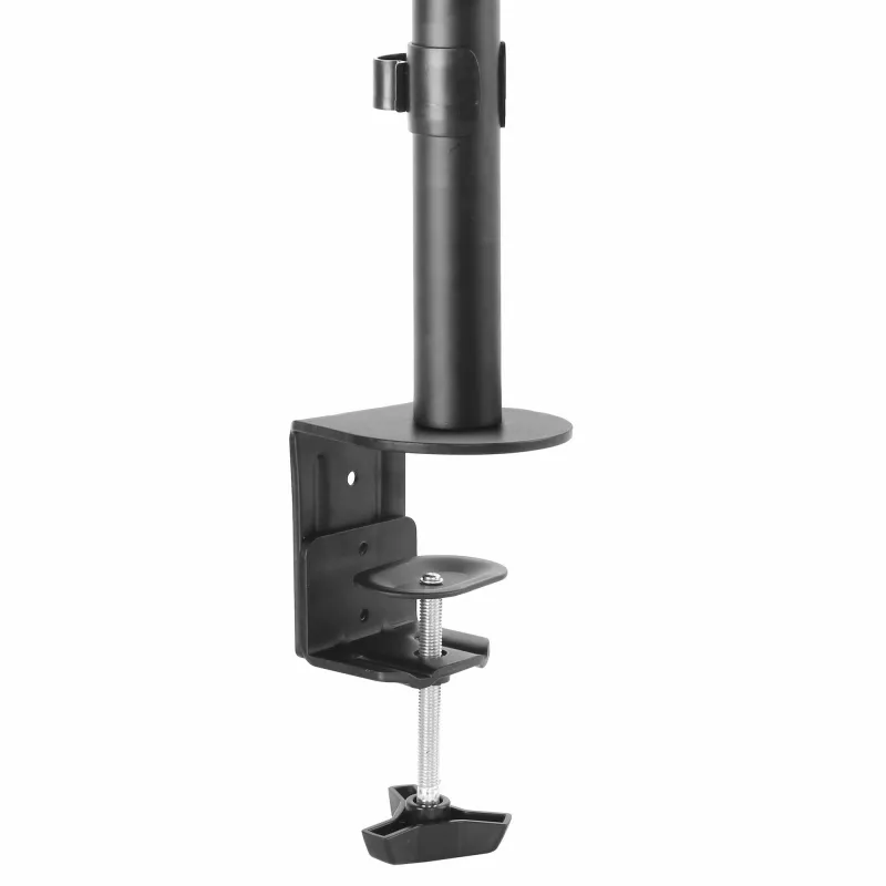 StarTech.com Pojedynczy uchwyt biurkowy do monitora – Wytrzymały uchwyt na słupie do pojedynczego ekranu dla wyświetlaczy VESA do 8 kg – Ergonomiczne ramię monitora z regulacją wysokości – Mocowanie na zacisk/przepust kablowy