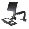 StarTech.com Ramię monitora do biurka z regulacją wysokości – Stacja robocza z regulacją wysokości do montażu na biurku dla jednego wyświetlacza 34 inch VESA – Ergonomiczny przegubowy konwerter biurka na stojąco z tacą na klawiaturę