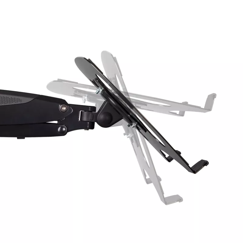 StarTech.com Ramię do laptopa z montażem do biurka – Pełny ruch, ramię przegubowe do laptopa lub pojedynczego monitora 34 cale – Uchwyt VESA z tacką na laptopa – Ergonomiczna regulowana podstawka pod notebook – Zacisk biurkowy