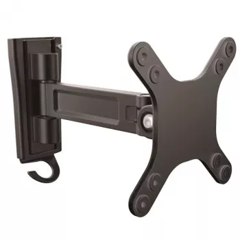 StarTech.com Uchwyt do monitora ścienny – pojedynczy obrotowy, 15 kg, 33 cm (13 cali), 68,6 cm (27 cali), 75 x 75 mm, 100 x 100 mm, Czarny