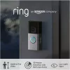 Wideodomofon RING B0B2BNM4PV — bezprzewodowy, maks. wideo 1920×1080, wykończenie nikiel, Wi‑Fi (802.11b/g/n/ax)