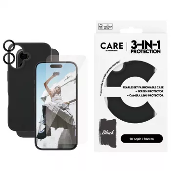 Zestaw 3-w-1 Bundle Case PanzerGlass CARE by Fashion iPhone 16
