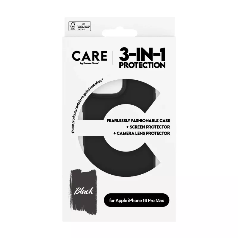 Zestaw 3-w-1 PanzerGlass CARE by Fashion iPhone 16 Pro Max