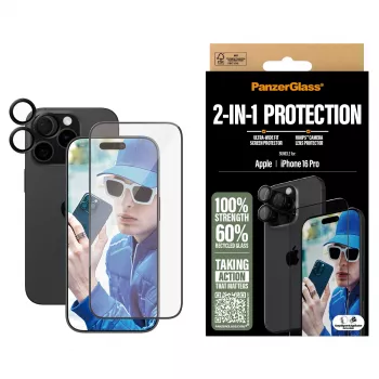 PanzerGlass 2-w-1 zestaw iPhone '24 6.3 cala Pro B2862+1284