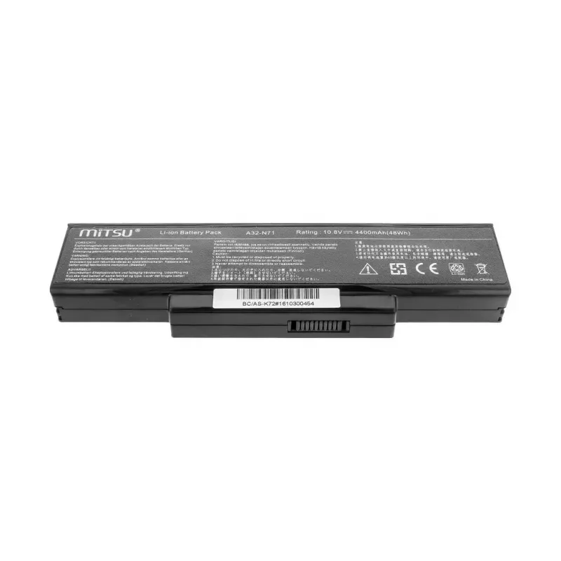 Bateria MITSU do ASUS K72 K73 N73 X77, 4400 mAh, 10,8–11,1 V