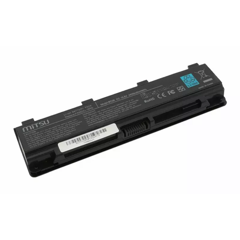 Bateria do laptopa MITSU do Toshiba C850 / L800 / S855, 4400 mAh, 10,8–11,1 V