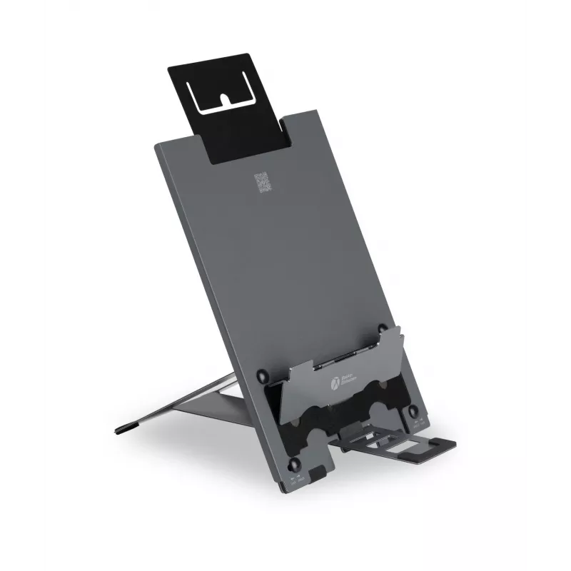 BakkerElkhuizen Ergo-Q Hybrid Pro, Podstawka pod laptopa, Czarny, Ciemnoszary, Aluminium, Guma, Stal, 25,4 cm (10 cali), 40,6 cm (16 cali), 25,4 cm (10 cali)