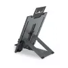 BakkerElkhuizen Ergo-Q Hybrid Pro, Podstawka pod laptopa, Czarny, Ciemnoszary, Aluminium, Guma, Stal, 25,4 cm (10 cali), 40,6 cm (16 cali), 25,4 cm (10 cali)