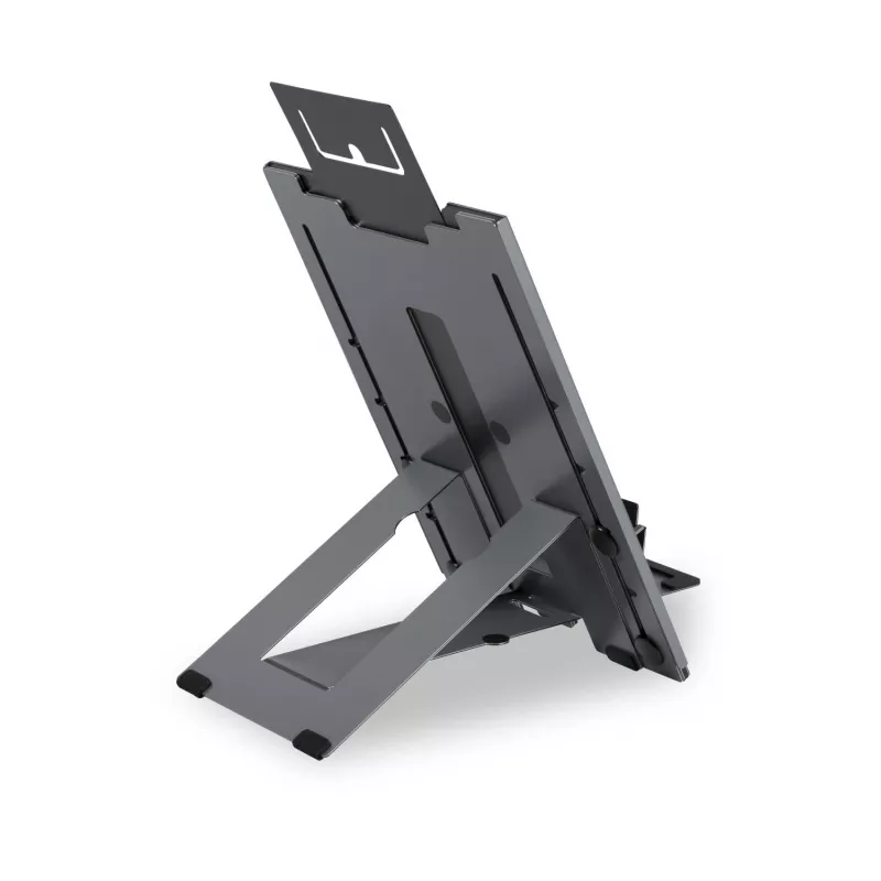 BakkerElkhuizen Ergo-Q Hybrid Pro, Podstawka pod laptopa, Czarny, Ciemnoszary, Aluminium, Guma, Stal, 25,4 cm (10 cali), 40,6 cm (16 cali), 25,4 cm (10 cali)