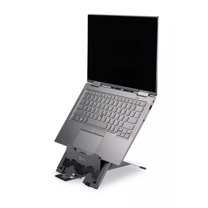 BakkerElkhuizen Ergo-Q Hybrid Pro, Podstawka pod laptopa, Czarny, Ciemnoszary, Aluminium, Guma, Stal, 25,4 cm (10 cali), 40,6 cm (16 cali), 25,4 cm (10 cali)