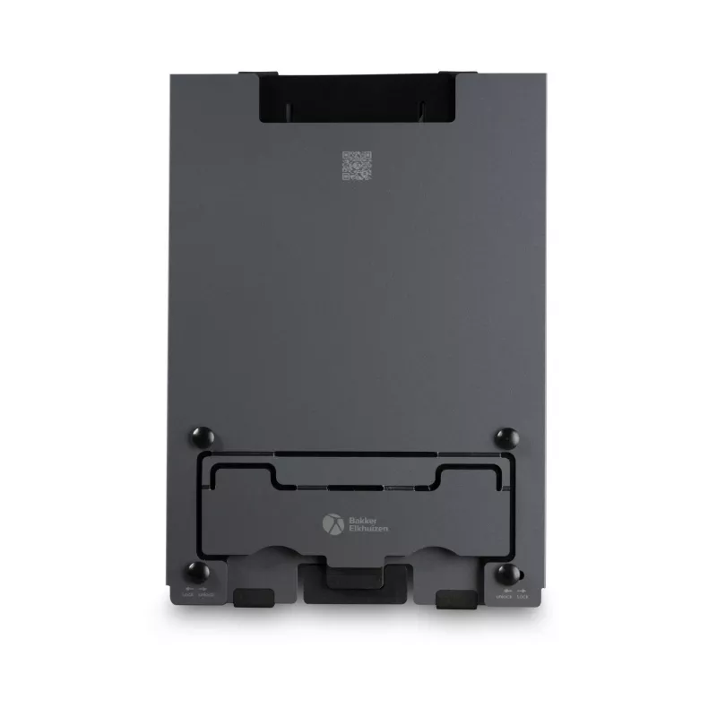 BakkerElkhuizen Ergo-Q Hybrid Pro, Podstawka pod laptopa, Czarny, Ciemnoszary, Aluminium, Guma, Stal, 25,4 cm (10 cali), 40,6 cm (16 cali), 25,4 cm (10 cali)