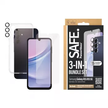 PanzerGlass SAFE. by ® Pakiet ochronny 3-w-1 Samsung Galaxy A15 | A15 5G