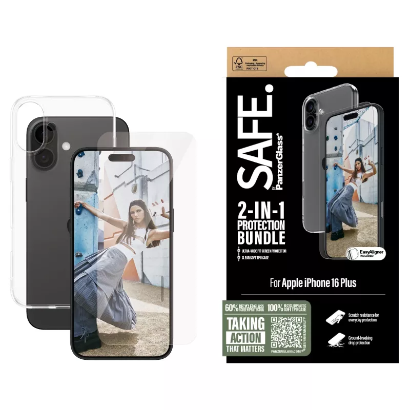 PanzerGlass SAFE. by ® 2-w-1 Pakiet Ochronny iPhone '24 6.7 cala