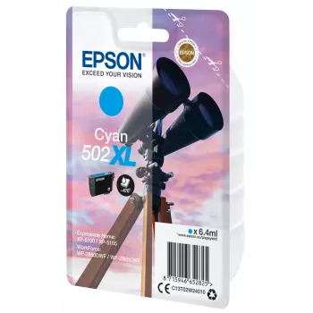 Epson Singlepack Cyan 502XL Tusz, wysoka wydajność (XL), Cyan, 6,4 ml, 1 szt., 470 stron