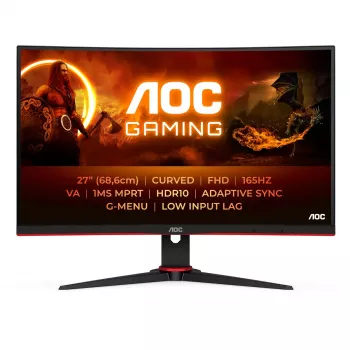 Monitor komputerowy AOC G2 C27G2E/BK 68.6 cm (27 cali) 1920 x 1080 pikseli Full HD Czarny, Czerwony