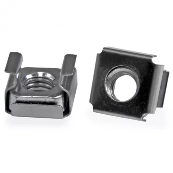 StarTech.com 50 Pkg M6 Nakrętki koszykowe do szaf serwerowych, Nakrętka koszykowa, Stal nierdzewna, Stal nierdzewna, M6, CE, TAA, REACH, 215.5 g